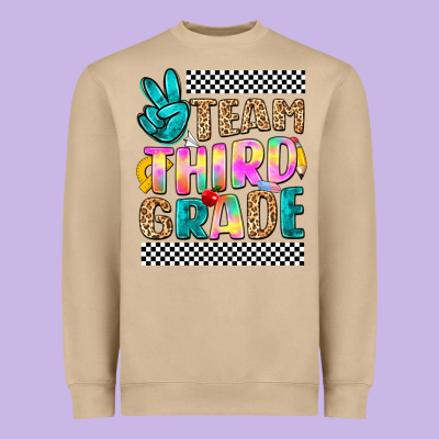 Team Third Grade Heavyweight Sweatshirt Designed By Nancycooperartshop