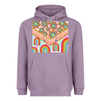 Lavender hippie rainbow and daisy Heavyweight Hoodie - TumblerDesignByShophia