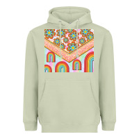 Matcha hippie rainbow and daisy Heavyweight Hoodie - TumblerDesignByShophia