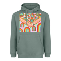 Sage hippie rainbow and daisy Heavyweight Hoodie - TumblerDesignByShophia