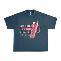 Midnight Navy long neck ice cold stanley never broke my heart Urban Heavy Tee - MaliasSmallBusiness