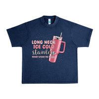 Navy long neck ice cold stanley never broke my heart Urban Heavy Tee - MaliasSmallBusiness