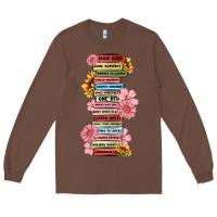 Chestnut floral books Long Sleeve Tee - MaliasSmallBusiness