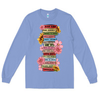 Colony Blue floral books Long Sleeve Tee - MaliasSmallBusiness