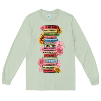Matcha floral books Long Sleeve Tee - MaliasSmallBusiness