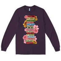 Plum floral books Long Sleeve Tee - MaliasSmallBusiness