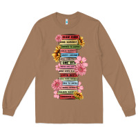 Toasted Coconut floral books Long Sleeve Tee - MaliasSmallBusiness