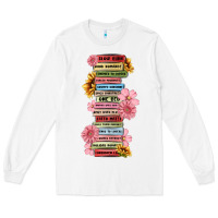White floral books Long Sleeve Tee - MaliasSmallBusiness