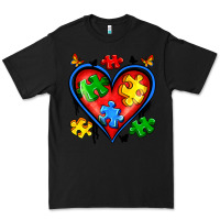 Black autism heart Premium Tee - Artiststas