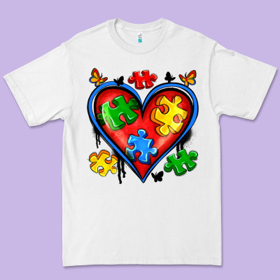 Autism Heart Premium Tee Designed By Artiststas