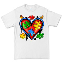 White autism heart Premium Tee - Artiststas