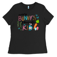 Black Every Bunnys Favorite Kid Ladies Tee - RanaPortraitStore