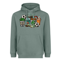 Sage Soccer coffee cups Heavyweight Hoodie - HowdyJamesFarm