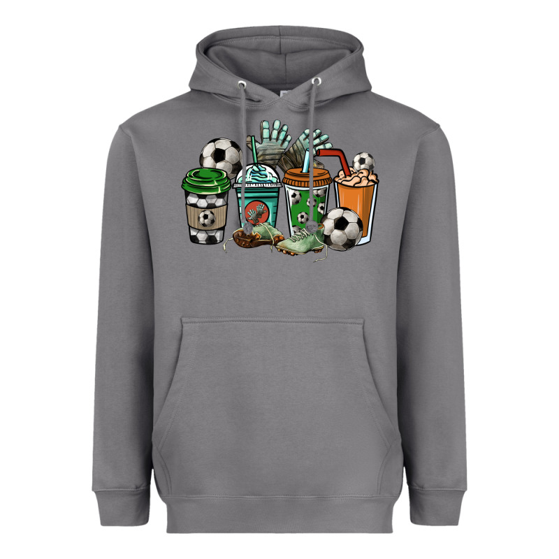 Soccer Coffee Cups Heavyweight Hoodie by HowdyJamesFarm | Teevron