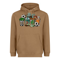 Toasted Coconut Soccer coffee cups Heavyweight Hoodie - HowdyJamesFarm