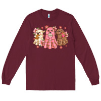 Burgundy mexican desert ghosts Long Sleeve Tee - MaliasSmallBusiness
