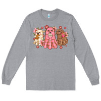Heather Grey mexican desert ghosts Long Sleeve Tee - MaliasSmallBusiness