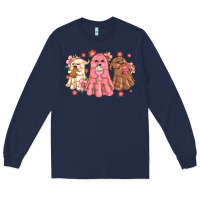 Navy mexican desert ghosts Long Sleeve Tee - MaliasSmallBusiness