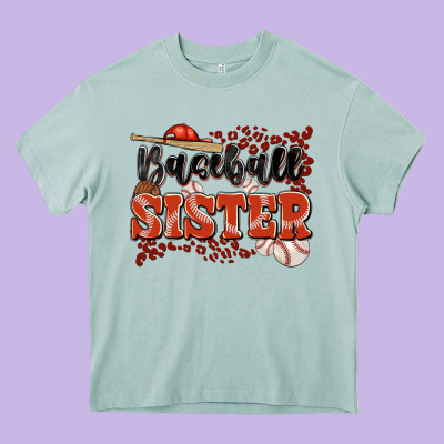 Baseball Sister Heavy Core Tee Designed By Jahusdesignshop