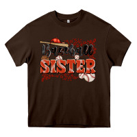 Chocolate Brown baseball sister Heavy Core Tee - JahusDesignShop