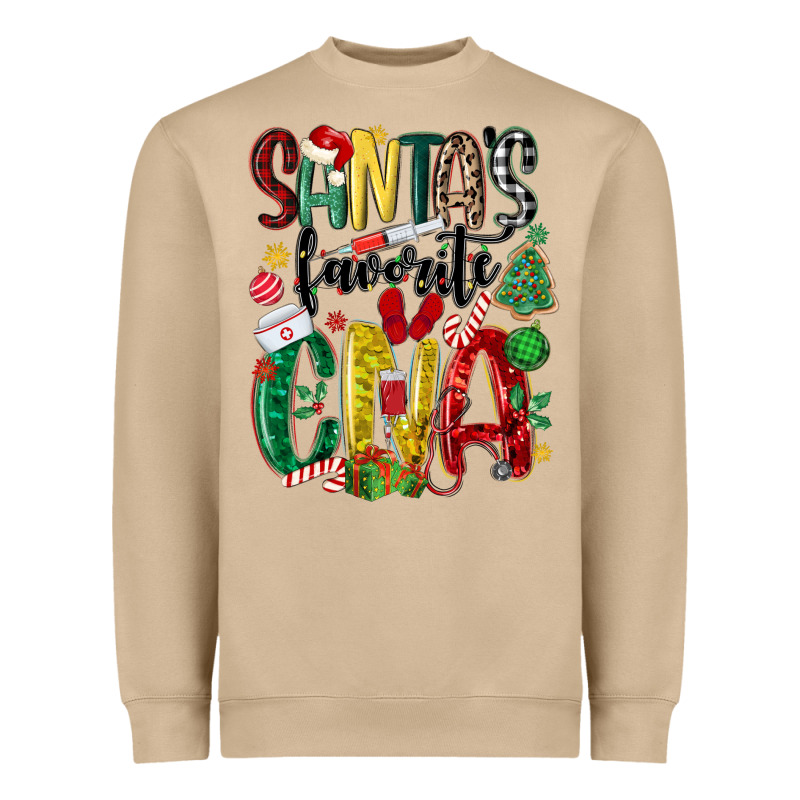 Santas Favorite Cna Nurse Heavyweight Sweatshirt by MaliasSmallBusiness | Teevron