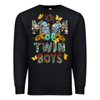 Black mom of twin boys mother's day Premium Sweatshirt - CowGirlArtShop