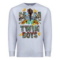 Heather Grey mom of twin boys mother's day Premium Sweatshirt - CowGirlArtShop