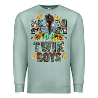 Seafoam mom of twin boys mother's day Premium Sweatshirt - CowGirlArtShop