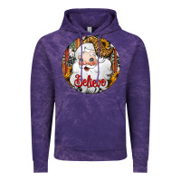 Cloud Purple believe Santa Claus Christmas Vintage Hoodie - Jasminsmagicworld