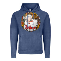 Vintage Denim believe Santa Claus Christmas Vintage Hoodie - Jasminsmagicworld