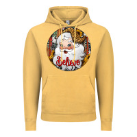 Vintage Mustard believe Santa Claus Christmas Vintage Hoodie - Jasminsmagicworld