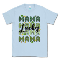 Dusty Blue lucky mama Classic Tee - MaliasSmallBusiness