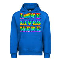 Cobalt Western Love Lives Here Urban Hoodie - BundleAndBundleShop