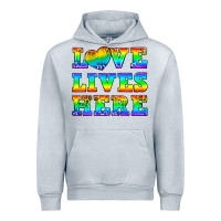 Heather Grey Western Love Lives Here Urban Hoodie - BundleAndBundleShop