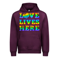 Mauve Wine Western Love Lives Here Urban Hoodie - BundleAndBundleShop