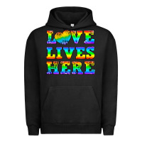 Pigment Black Western Love Lives Here Urban Hoodie - BundleAndBundleShop