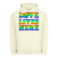 Pigment Pistachio Western Love Lives Here Urban Hoodie - BundleAndBundleShop