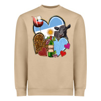 Mushroom Argentina hearts Heavyweight Sweatshirt - NancyCooperArtShop