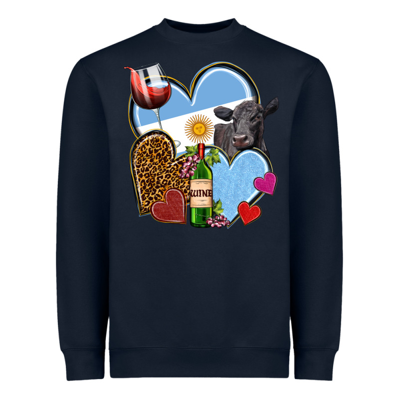 Argentina Hearts Heavyweight Sweatshirt by NancyCooperArtShop | Teevron