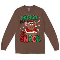 Chestnut lookin' like a snack christmas character Long Sleeve Tee - MaliasSmallBusiness