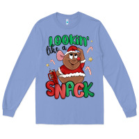 Colony Blue lookin' like a snack christmas character Long Sleeve Tee - MaliasSmallBusiness