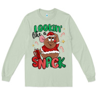 Matcha lookin' like a snack christmas character Long Sleeve Tee - MaliasSmallBusiness
