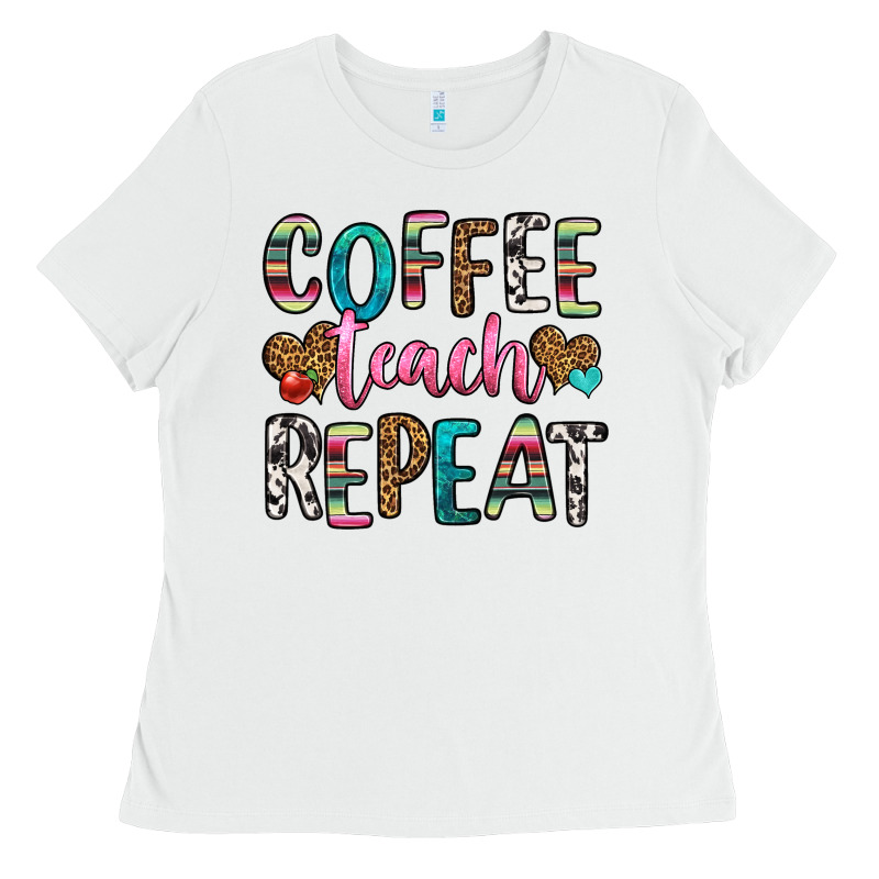 Coffee Teach Repeat Ladies Tee by HRA Design Shop | Teevron