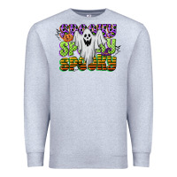Heather Grey spooky spooky spooky Premium Sweatshirt - CowGirlArtShop