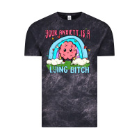 Cloud Black your anxıett is a lying bitch malia Vintage Tee - MaliasSmallBusiness