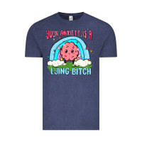 Vintage Denim your anxıett is a lying bitch malia Vintage Tee - MaliasSmallBusiness