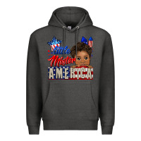 Charcoal Heather little mister america black boy Premium Hoodie - CowGirlArtShop