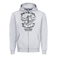 Born To Be Free Sea Zipper Hoodie | Teevron