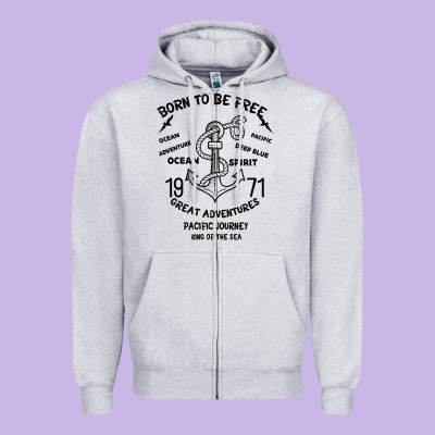 Born To Be Free Sea Zipper Hoodie Designed By Bettercallsaul