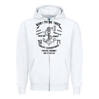 White Born To Be Free Sea Zipper Hoodie - Bettercallsaul